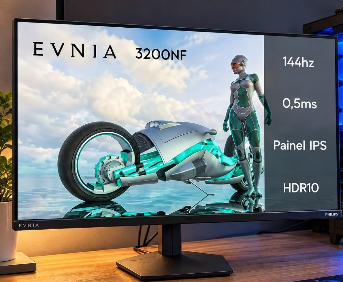 Monitor Gamer Phillips Evnia 23,8 LED FHD 144Hz
