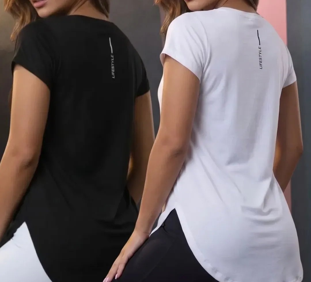 Kit 2 Blusas Academia Feminina Life Style
