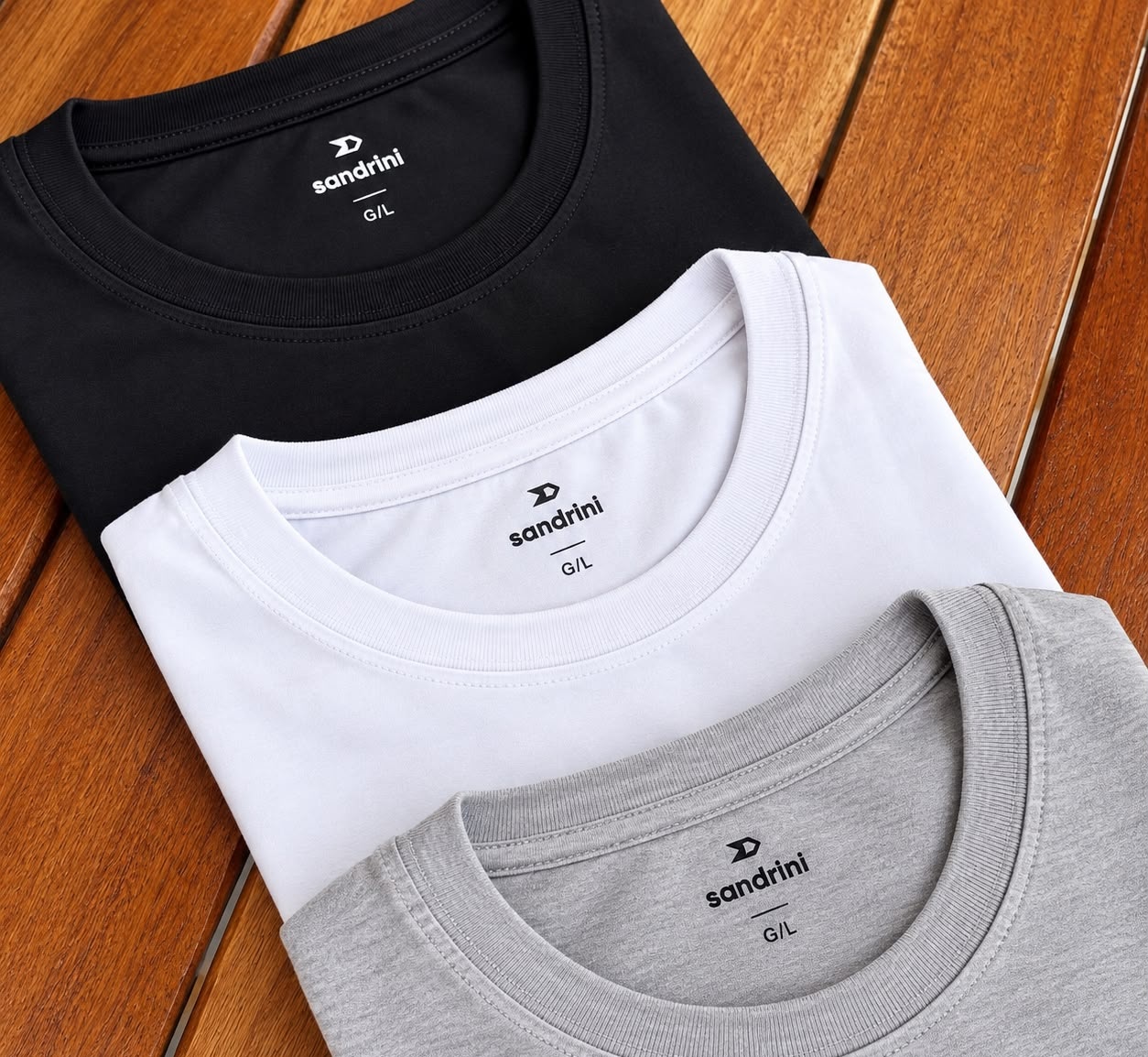 Kit 3 Camisetas Algodão Dia Dia Sandrini Básica