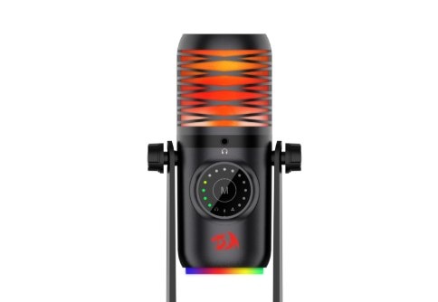 Microfone Gamer Redragon Stellaris RGB Preto Condensador