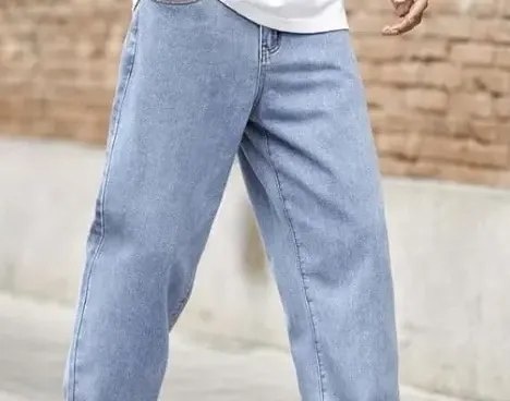 Calça Jeans Balão Masculina Baggy Bag Reta Larga Streetwear
