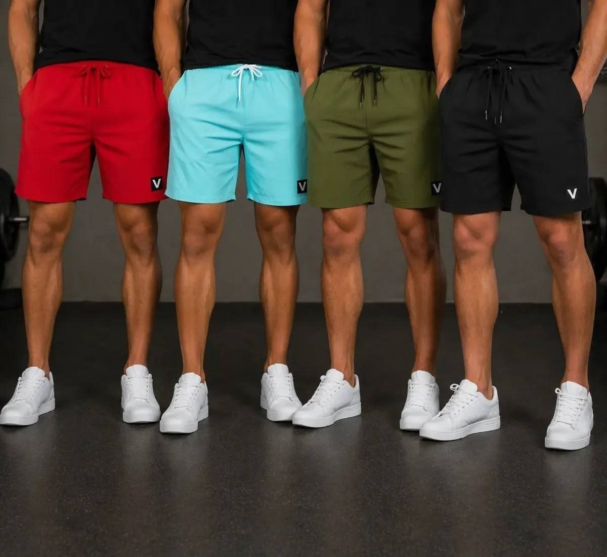 Kit 4 Bermudas Masculinas Tactel Shorts Casual para Treino
