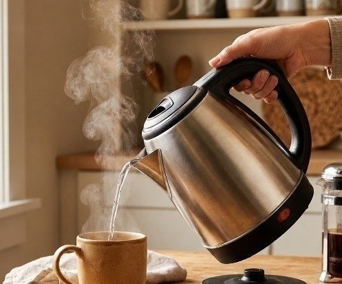 Chaleira Jarra Elétrica 1.8L Vermelha em Inox