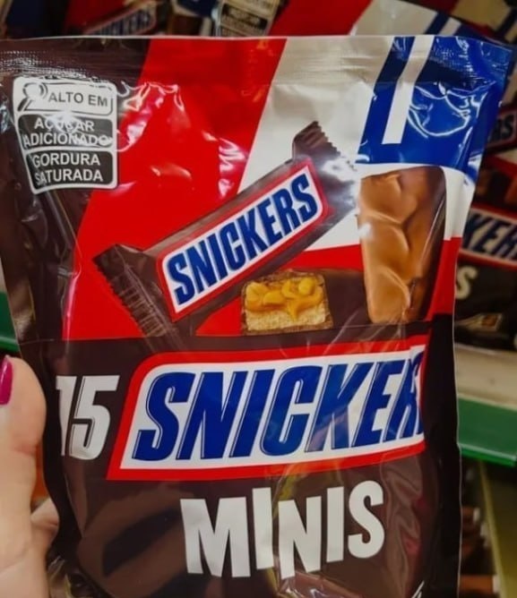 Chocolate Snickers Original Minis 15Un