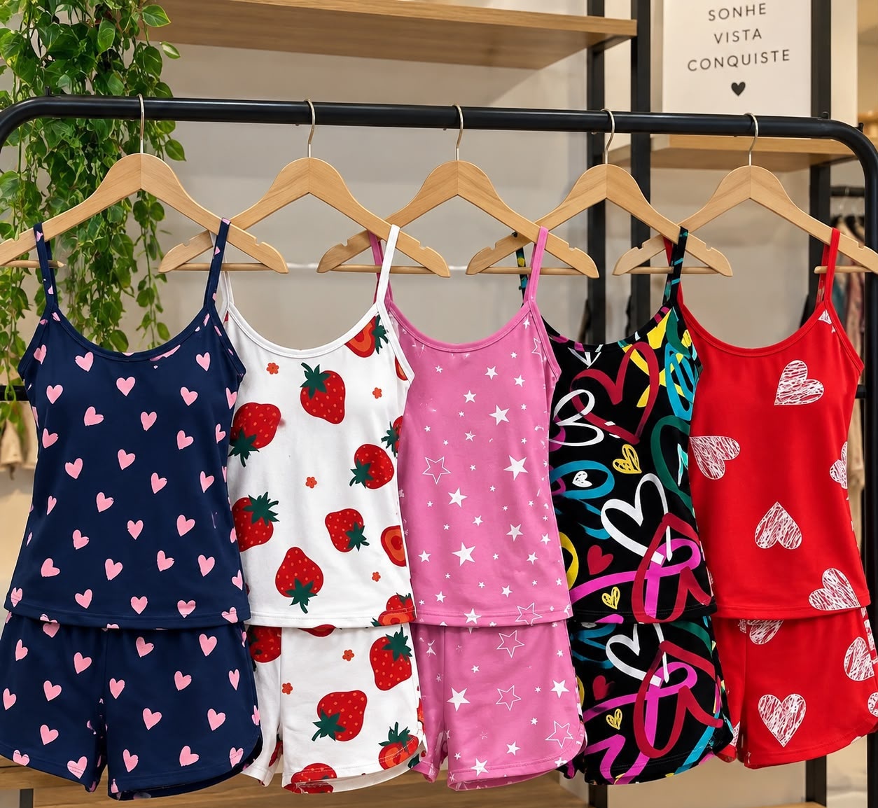 Kit 3 Baby Doll Conjunto Feminino Pijama Microfibra Sortidos