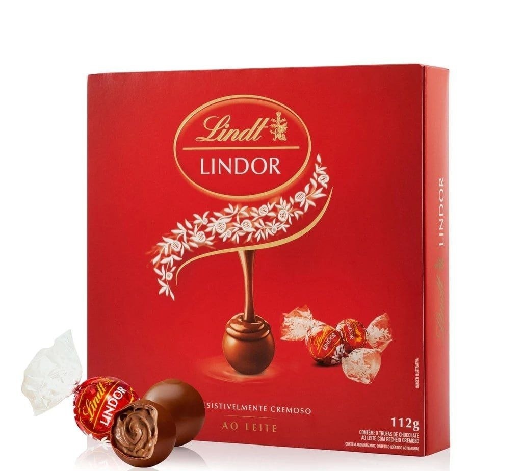 Caixa de Bombons Lindt Lindor ao Leite 112g