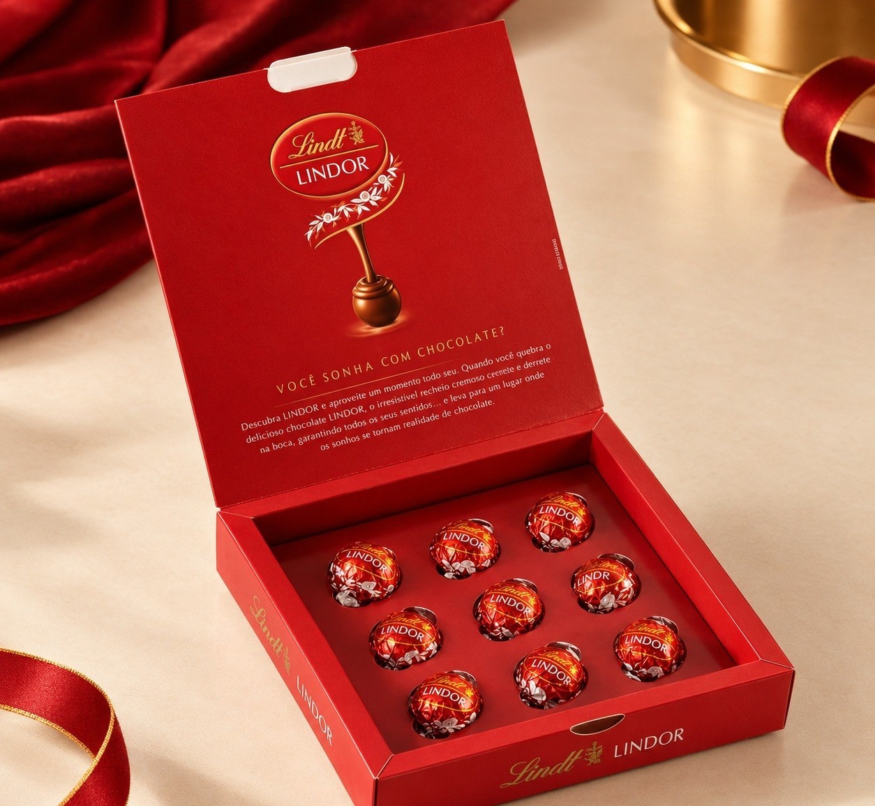 Caixa de Bombons Lindt Lindor ao Leite 112g