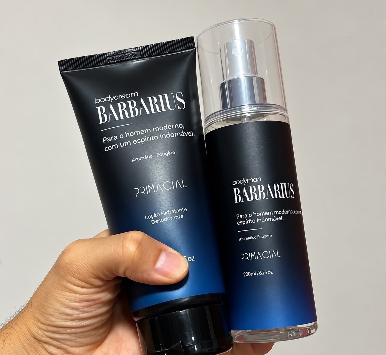 Kit Body Splash Barbarius  Hidratante Desodorante Masculino