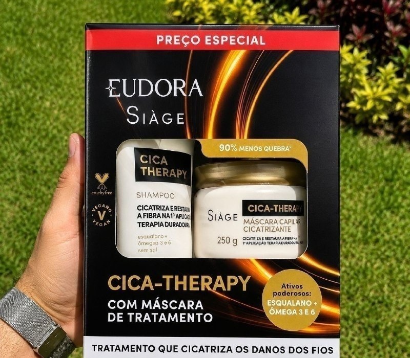 Kit Eudora Siage Cica-Therapy Shampoo 250ml  Máscara 250g