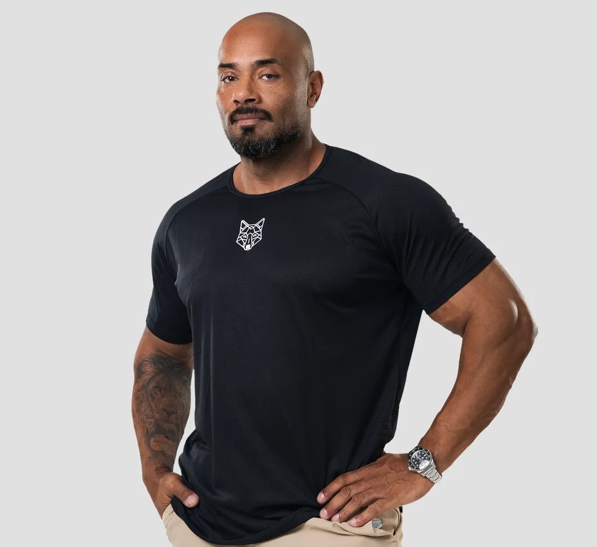 Camiseta Dry Perfomance Lobo Geométrico Alpha variações de cores disponíveis