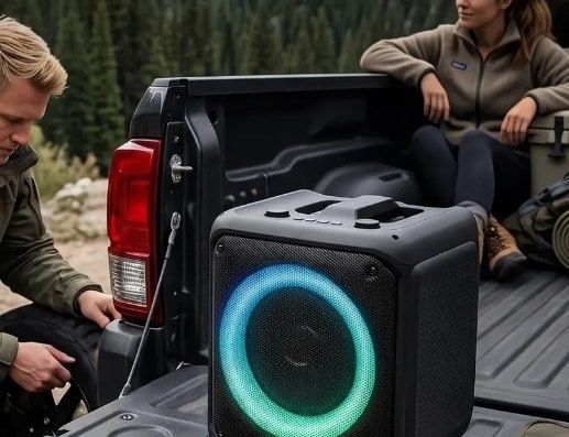 Caixa De Som Bluetooth 600w Com Portátil Partybox Fm 708e