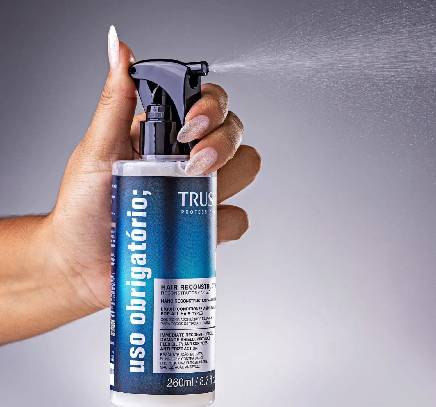 Uso Obrigatório Reconstrutor Capilar Leavein Antifrizz 260ml