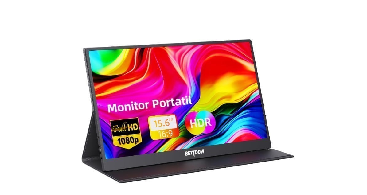Bettdow Monitor Portátil 15,6 FHD 1080P