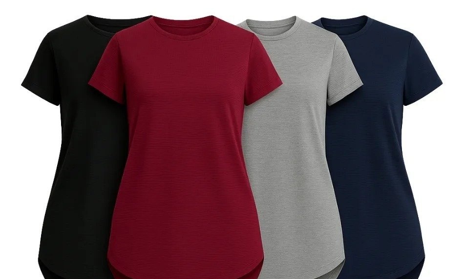 Kit 4 Camiseta Dry Fit Feminina Academia Fitness variações de cores disponíveis