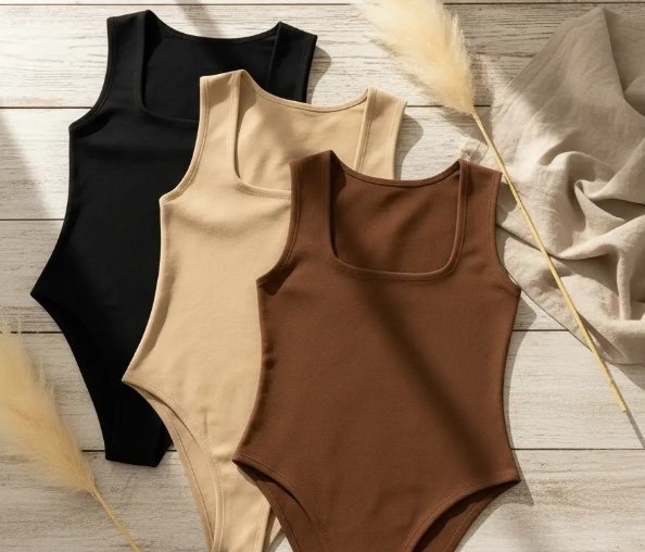 Kit 3 Body Regata Decote Quadrado