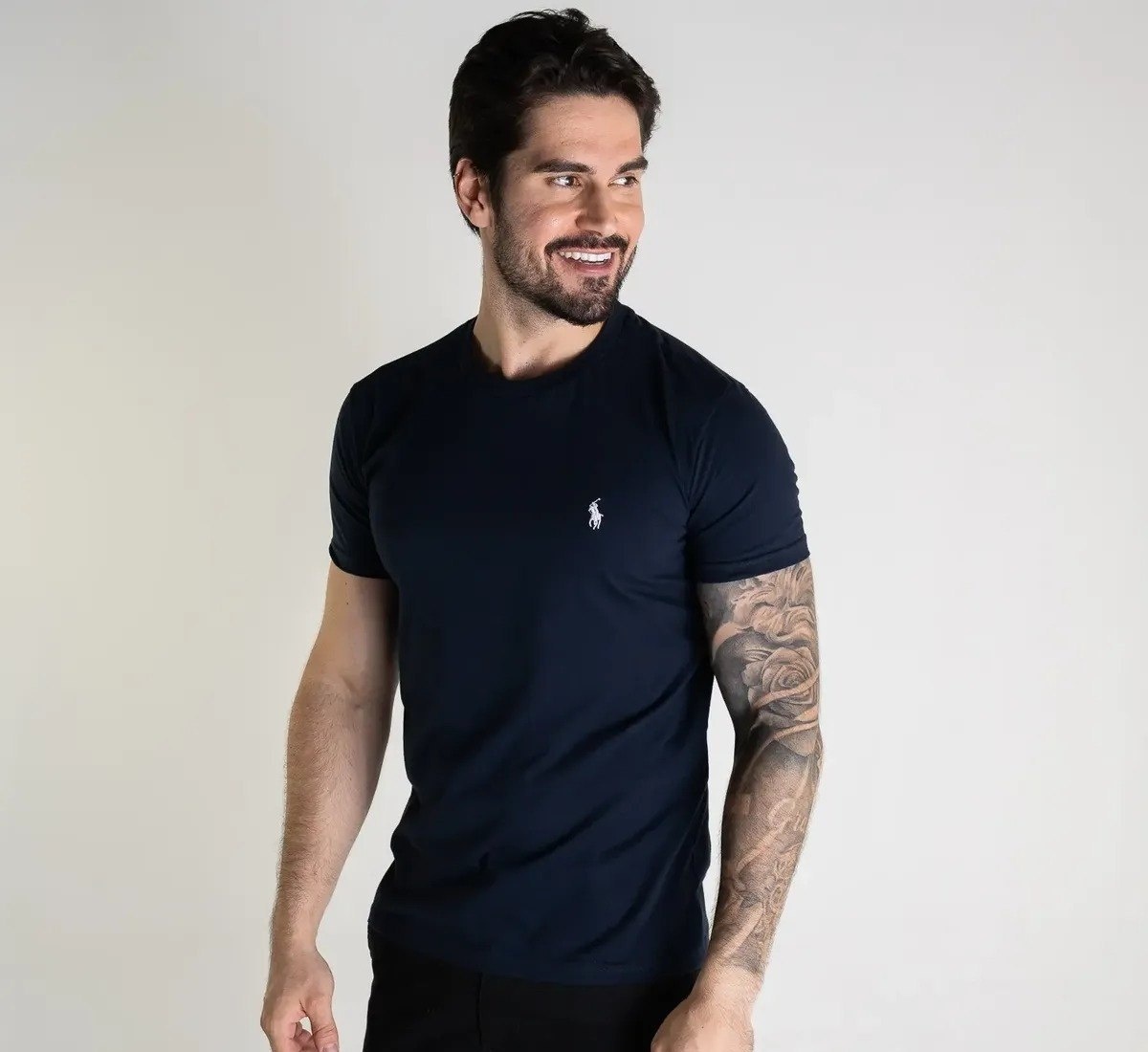 Camiseta Ralph Lauren Básica Azul Petróleo