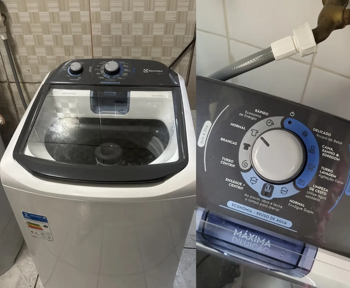 Máquina de Lavar Electrolux 13kg Cesto Inox