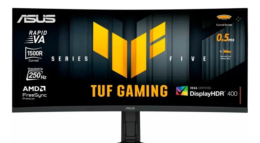 Monitor Gamer Curvo ASUS TUF 34 WQHD 250Hz 0.5ms Fast VA