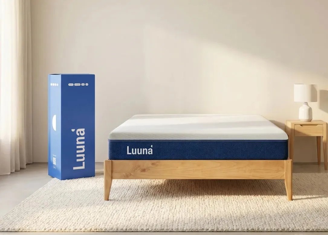 Colchão Queen Luuna Blue, Espuma 20 cm com Bloqueio de Movimento, 10 Anos de Garantia