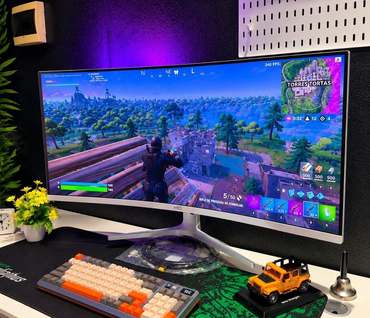 Monitor Gamer 34 Curvo Branco 180Hz HQ