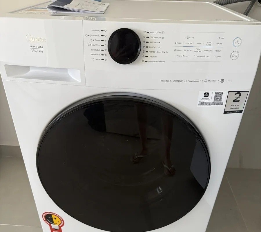 Lava e Seca 11kg Branca Slim Conectada Midea 220v