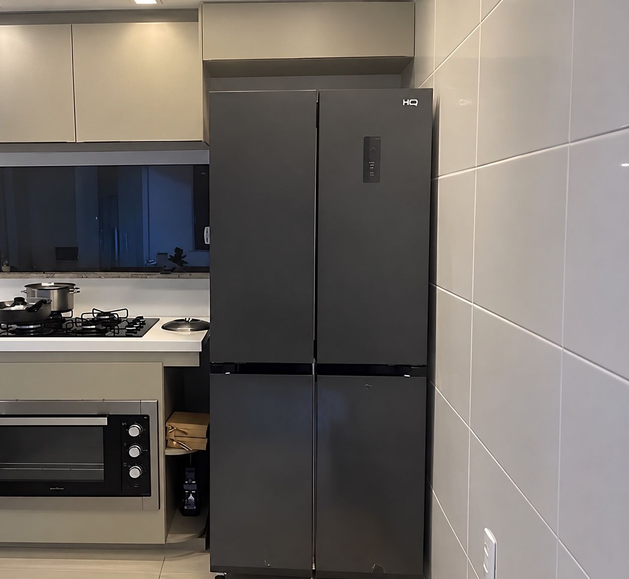 Geladeira Refrigerador HQ Multidoor 426L Inox