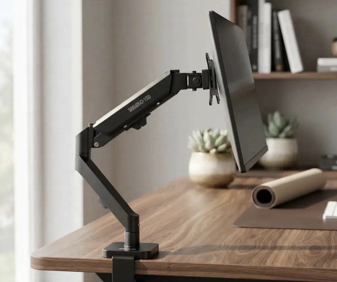 Suporte Articulado Para Monitor 13 a 32 Pistão a Gás Ajustável Zinnia Nimbo 110 Preto
