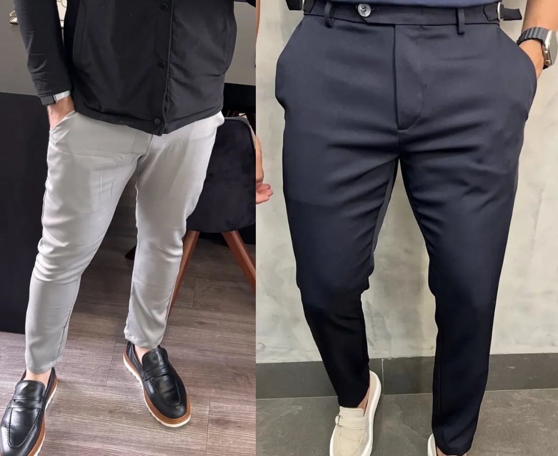 Calça Alfaiataria Italiana Moderna Social 3 Cores