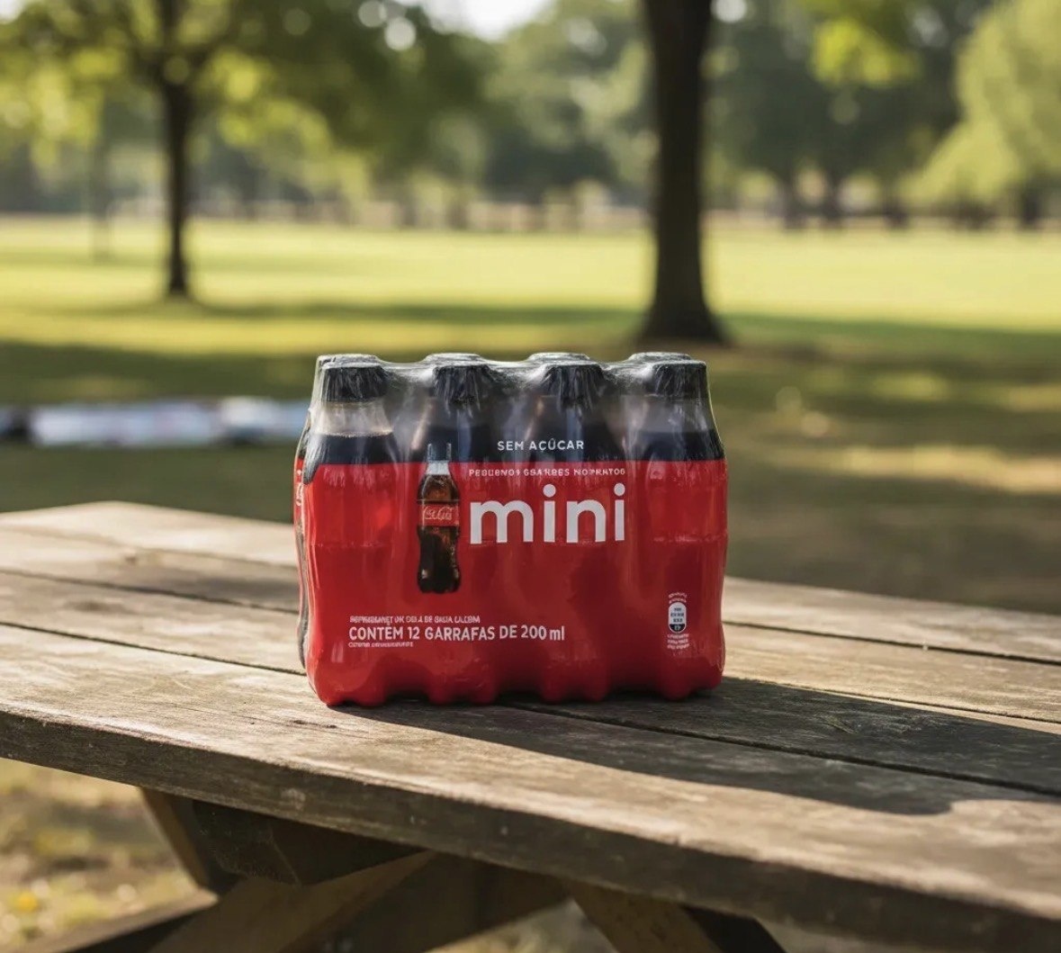 Refrigerante Zero Açúcar Coca-Cola Mini Garrafa 12 Unidades 200ml Cada