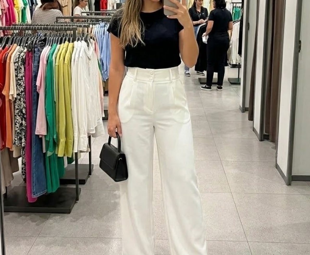 Calça Wide Leg Alfaiataria Social Pantalona