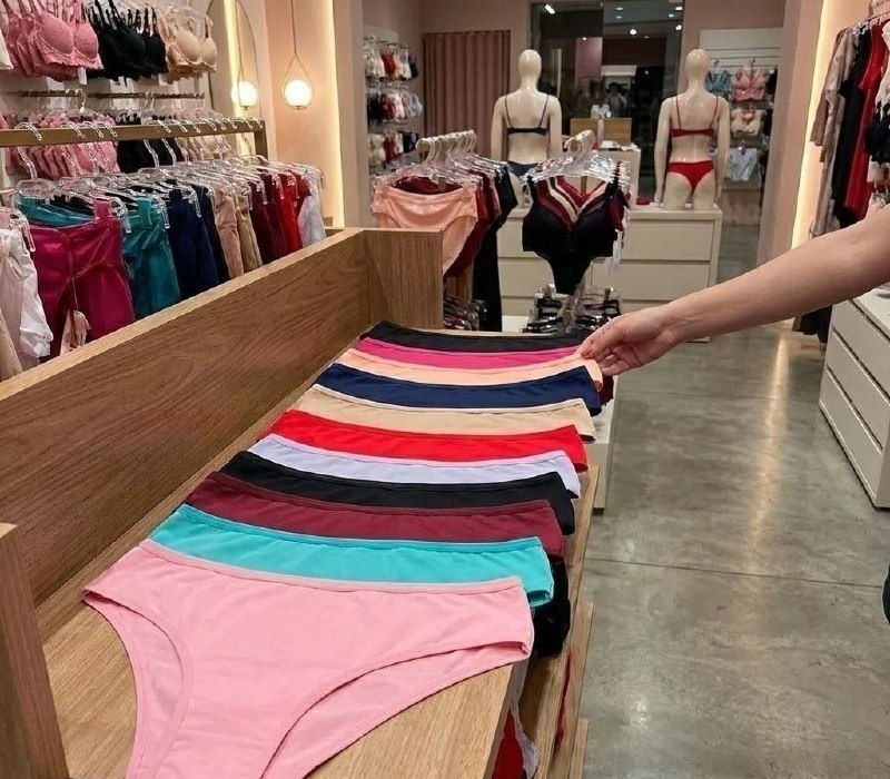 Kit com 10 Calcinhas Algodão Tanga Lisa