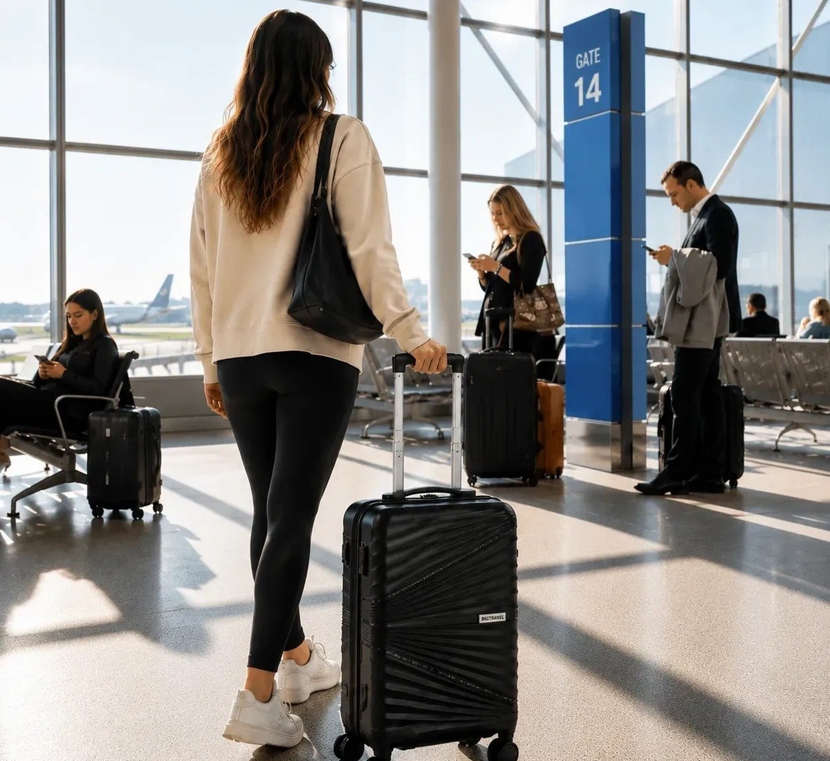 Mala Viagem Bordo 10kg Compacta Premium Giratória Cadeado