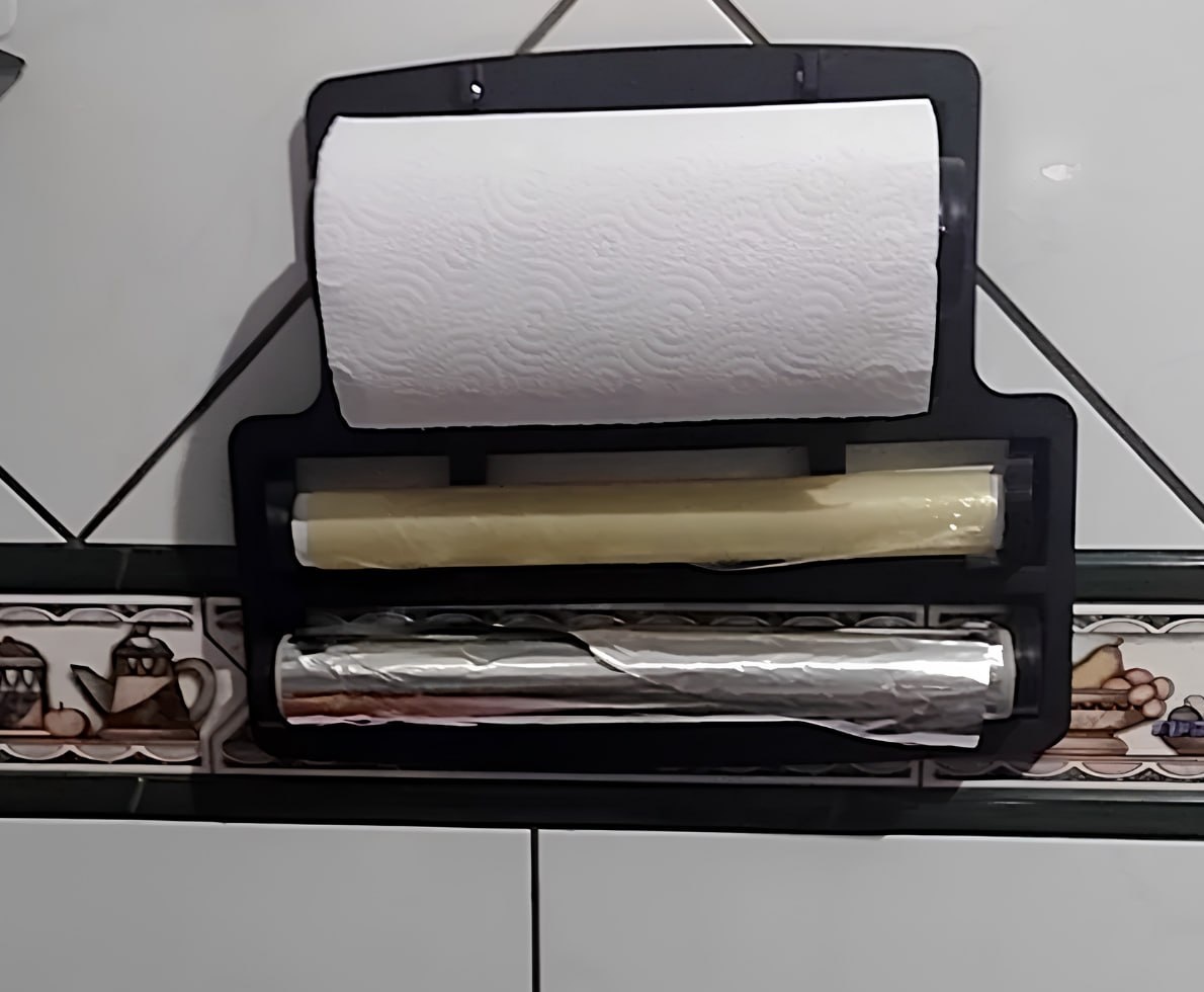 Porta Papel Toalha Triplo Suporte 3 em 1