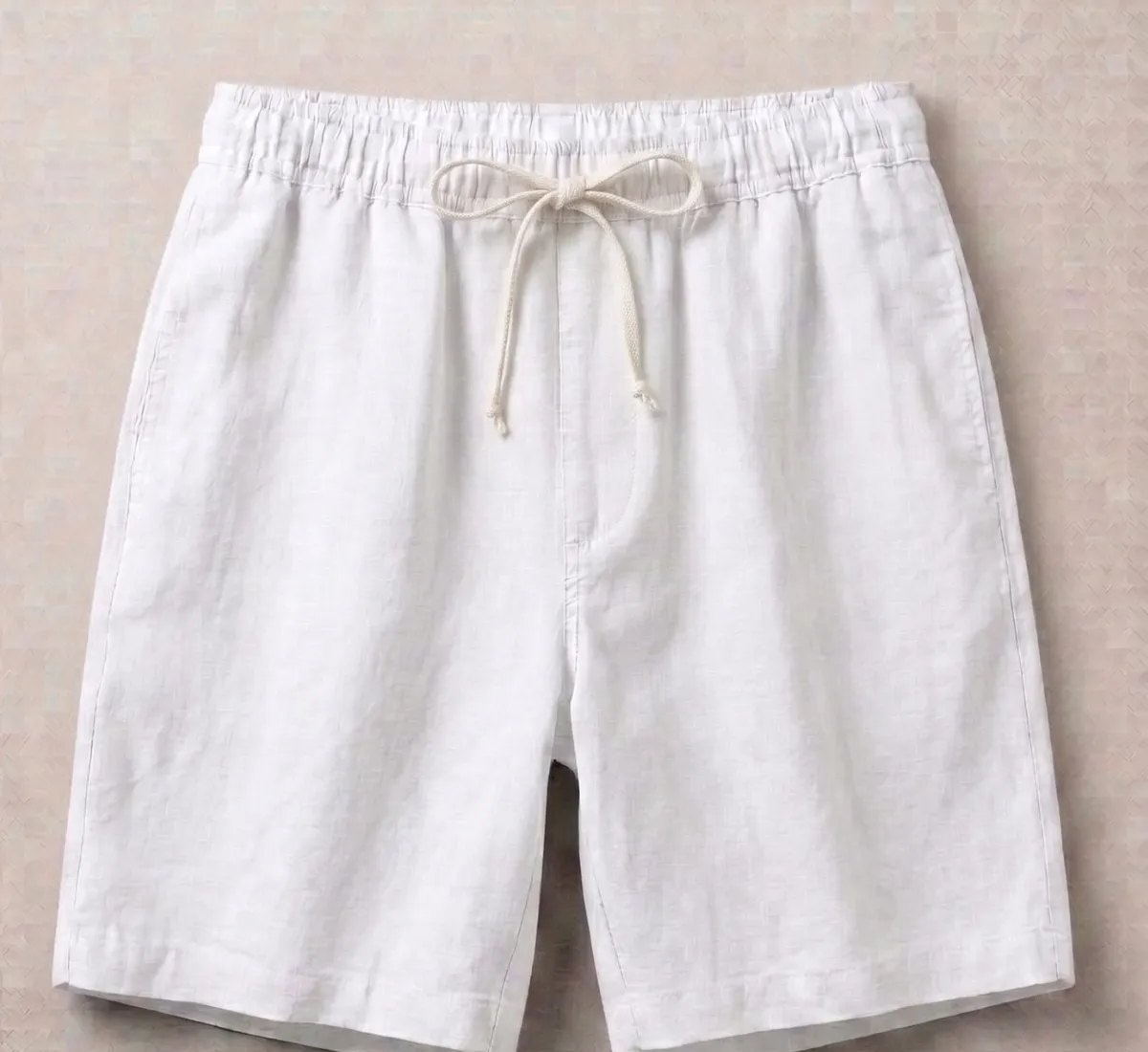 Short Linho Mauricinho Bermuda Praia Festa Reveillon Branco