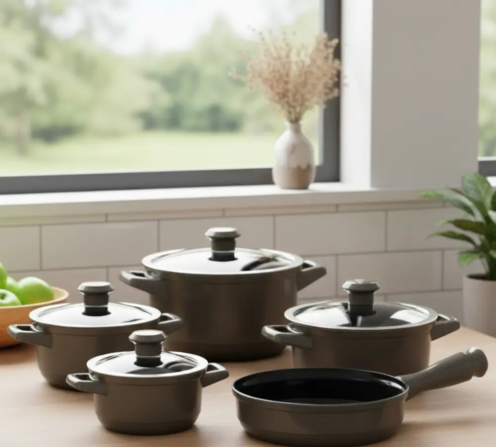 Jogo de Panelas Cerâmica Duo Smart 5 Peças Sand Gray Ceraflame