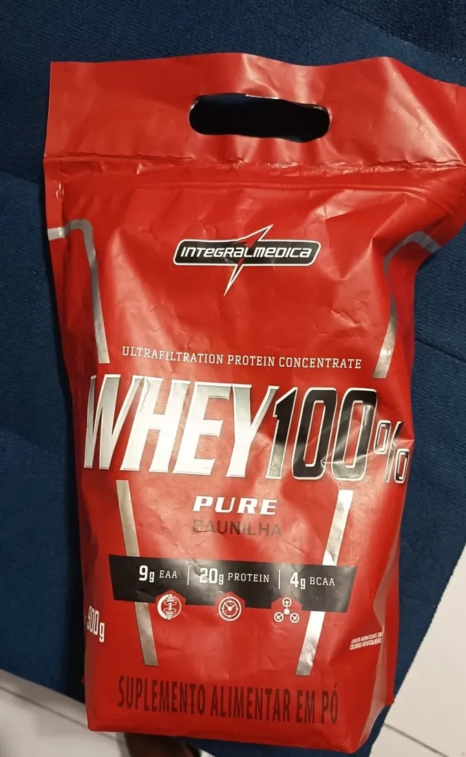 Proteína Integralmédica Whey 100 Pure em pó sabor Baunilha x 900g