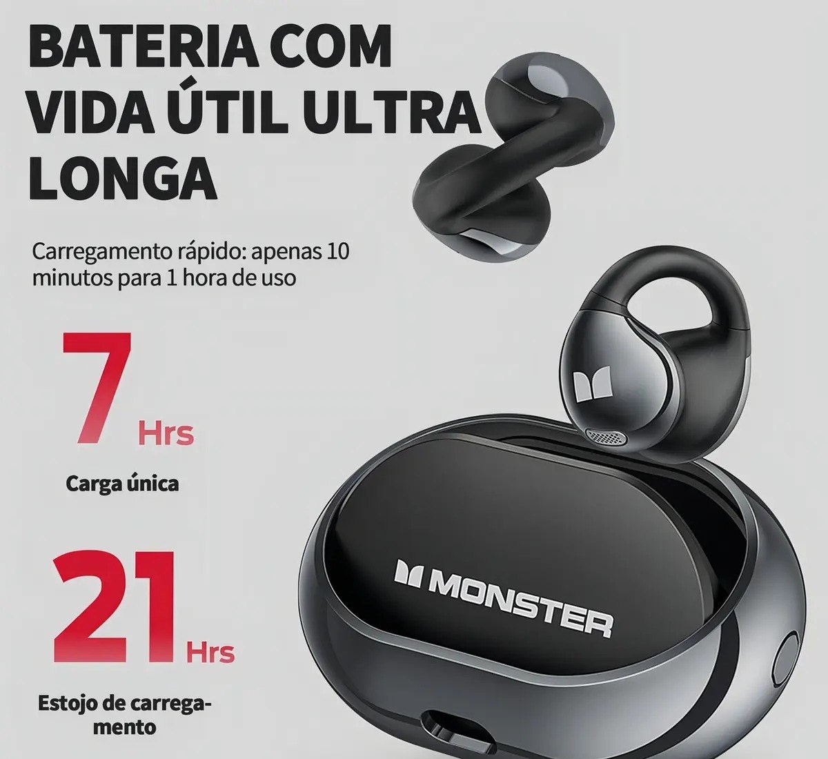Monster E31-b Fone De Ouvido Esportivo Bluetooth