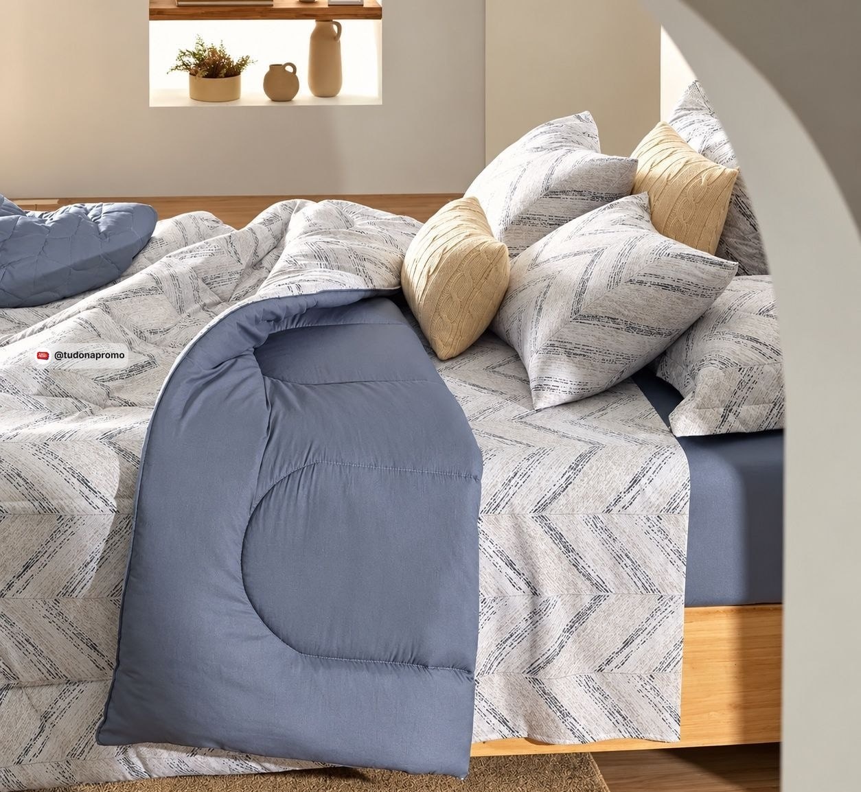 Jogo de Cama Solteiro Fred 100 Algodão 3 Peças Karsten