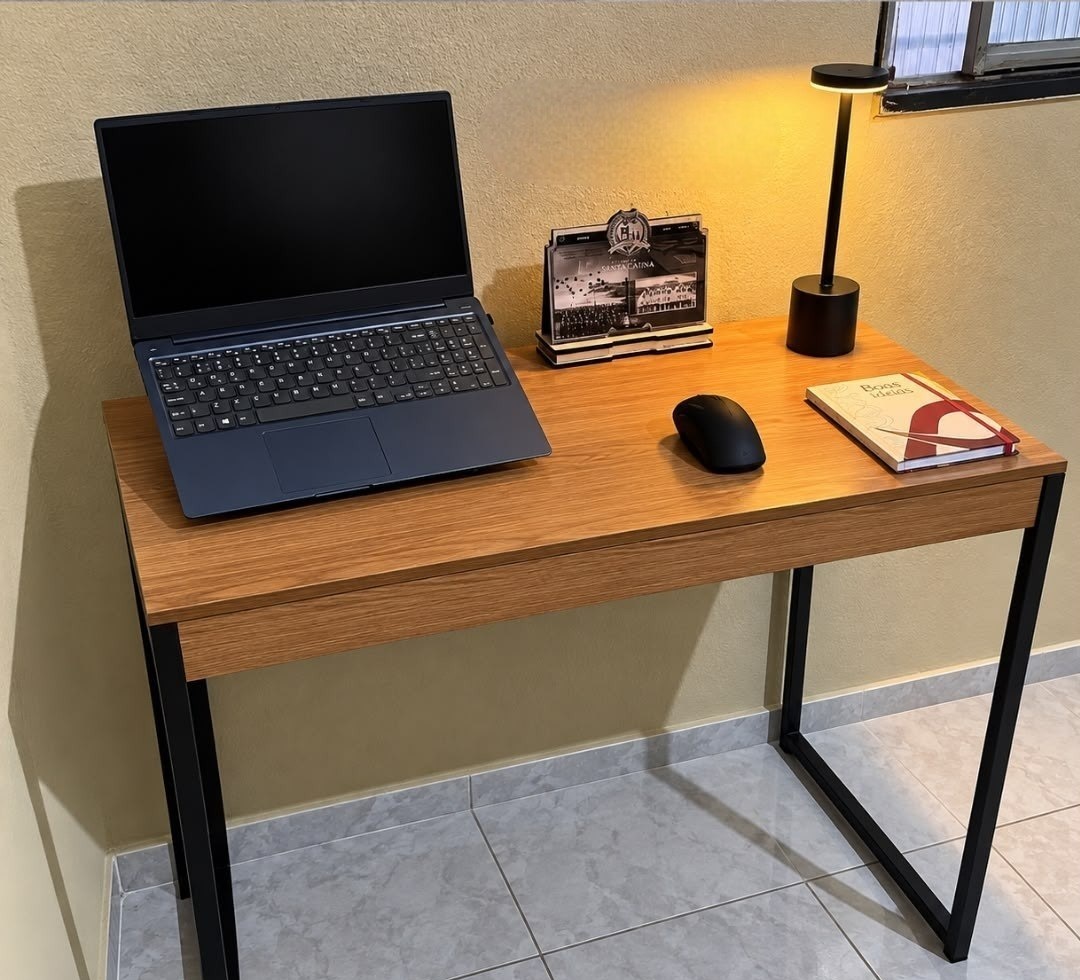 Mesa Home Office Escrivaninha Industrial 90cm
