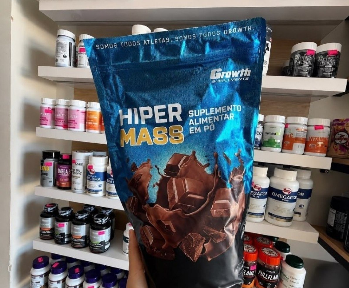 Hiper Mass 1kg Growth Supplements - Sabor Chocolate