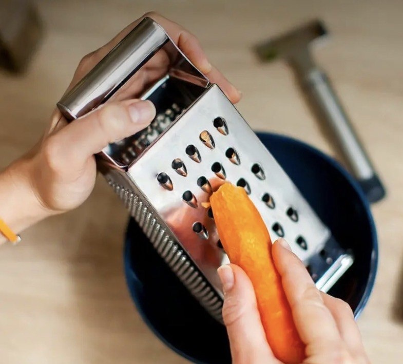 Ralador de Mesa PRIMEX de Aço Inoxidável 4 Faces para Legumes e Queijos