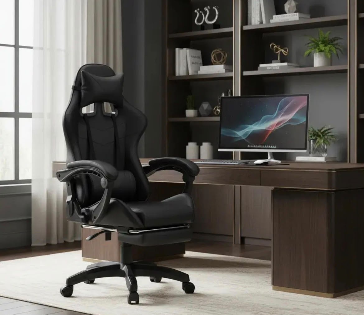 Cadeira De Escritório Gamer Nitro Ergonômica Estofado Couro Sintético