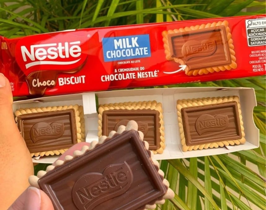 Biscoito com Chocolate Chocobiscuit Nestlé Ao Leite 78g