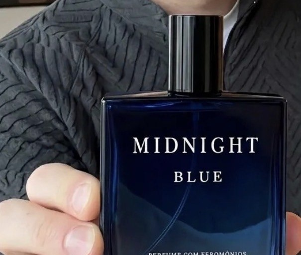 Perfume Arabe Masculino Midnight Blue 100ml Fero Blue Alta Fixação