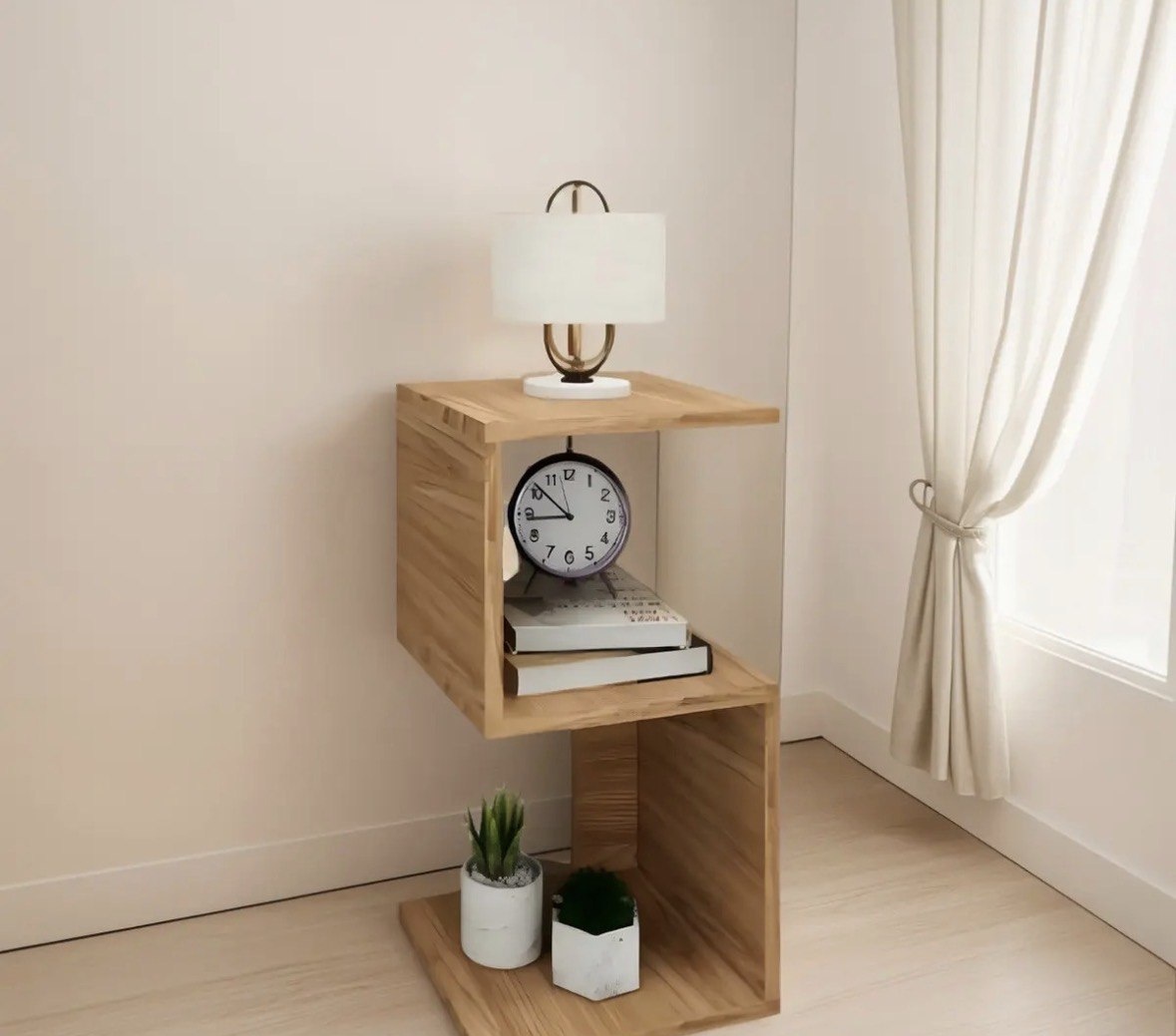 Mesa De Cabeceira Nicho De Mdp Mesinha Quarto Sala Decoração Brovália Marrom