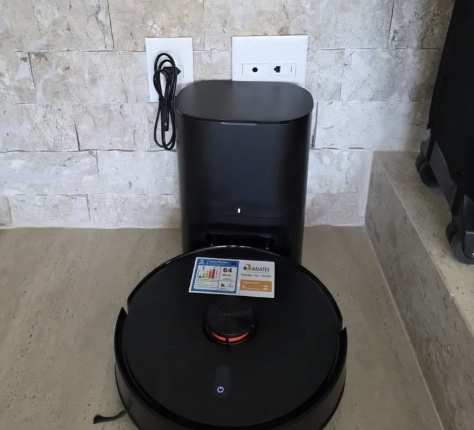Robô Aspirador Inteligente Lydsto R1 Edge 10000pa, Robô De Limpeza Com Função Passa Pano E Estação Autolimpante 3 Em 1, Mapeamento Lds 360 Compatível XIAOMi Home APP Preto