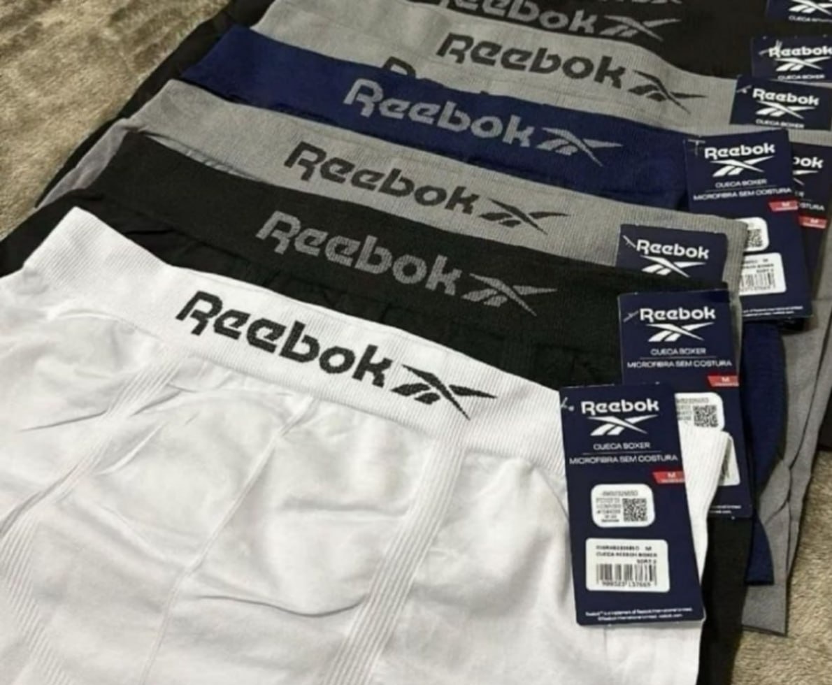 Kit 6 Cuecas Boxer Reebok Classic