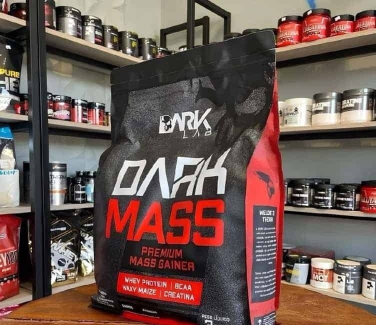 Hipercalórico Dark Mass 3kg Chocolate Branco c Morango Dark Lab
