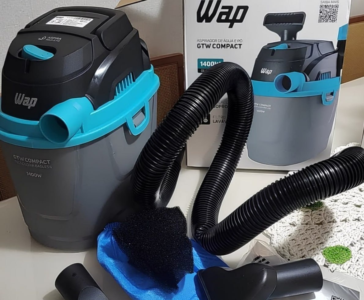 Aspirador de Pó e Líquido Portátil Wap