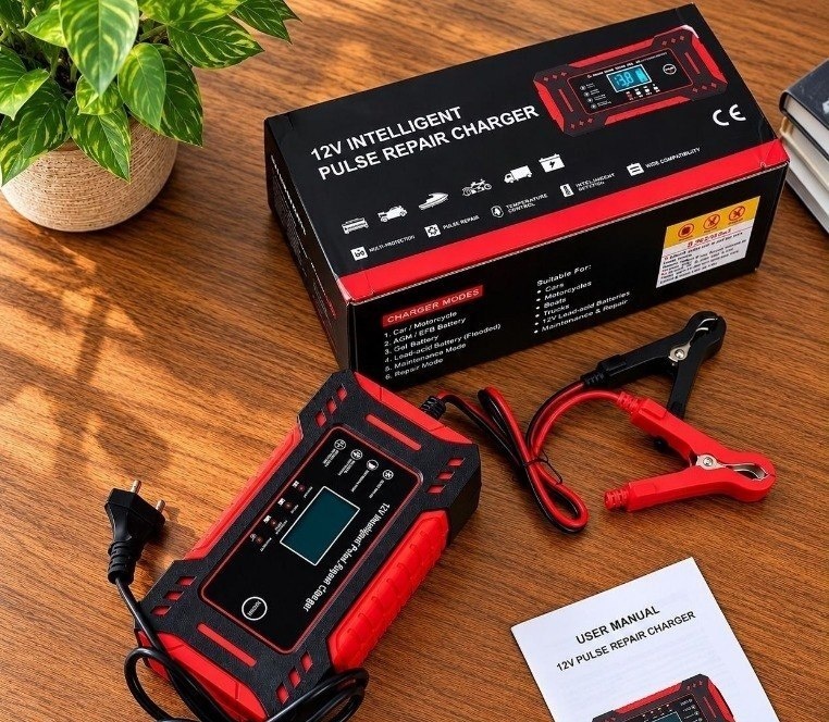 Carregador de Bateria Automotiva Portátil 12V 6A